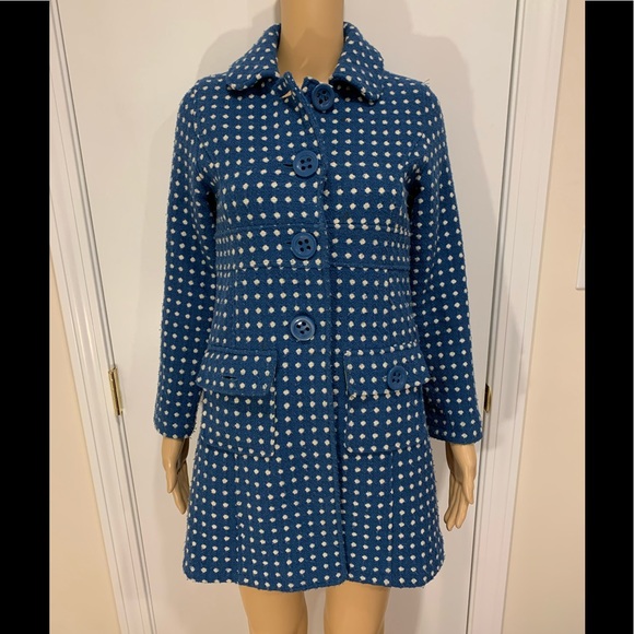 Mini Boden Jackets & Blazers - Mini Boden polka dot coat, will fit XS/S